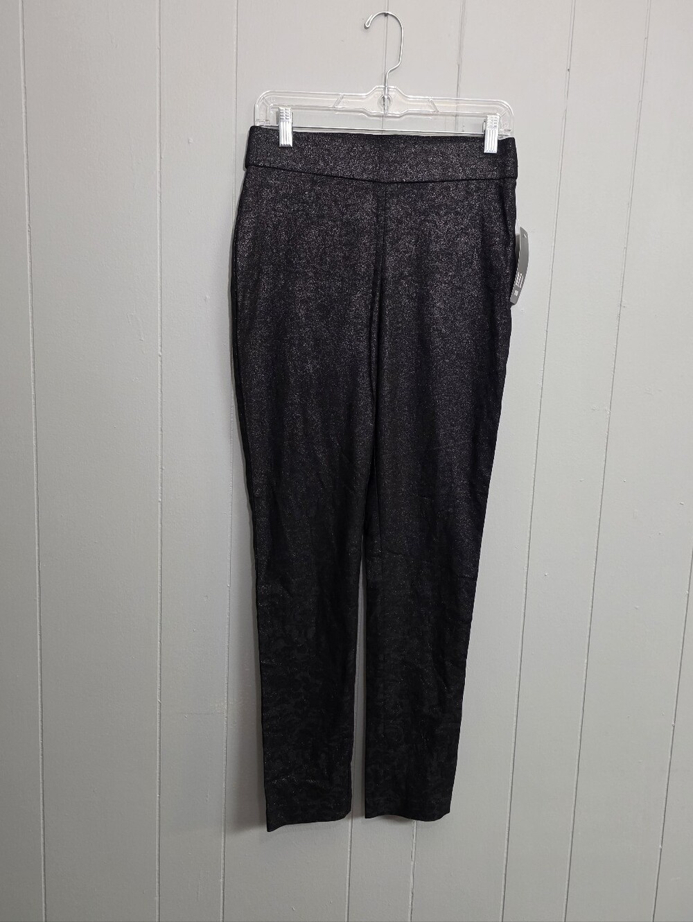 D.F.A. New York Black Sparkly Design Legging Pants Size 6